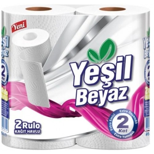 Yeşil Beyaz Rulo Kağıt Havlu Yeşil Beyaz Rulo Kağıt Havlu
