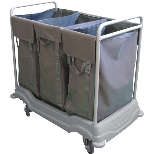 3 Bölmeli Boyalı Çamaşır Toplama Arabası 3 Bölmeli Boyalı Çamaşır Toplama Arabası